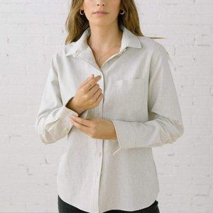 Tradlands Jessica Grey Long Sleeve XS Collared Lightweight
